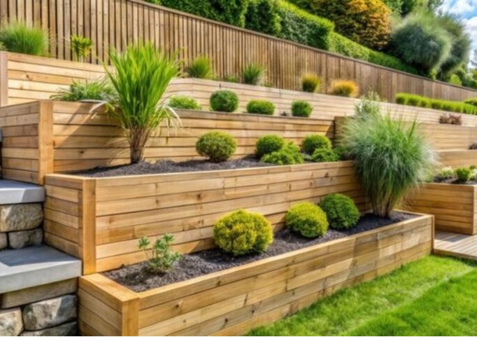 wood retaining walls Brisbane