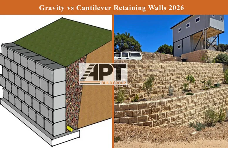 Gravity vs Cantilever Retaining Walls 2026