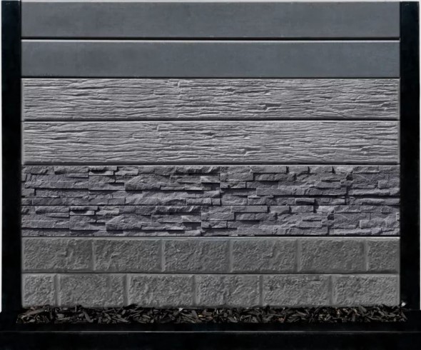 Charcoal Coloured Blackwood Concrete Sleepers