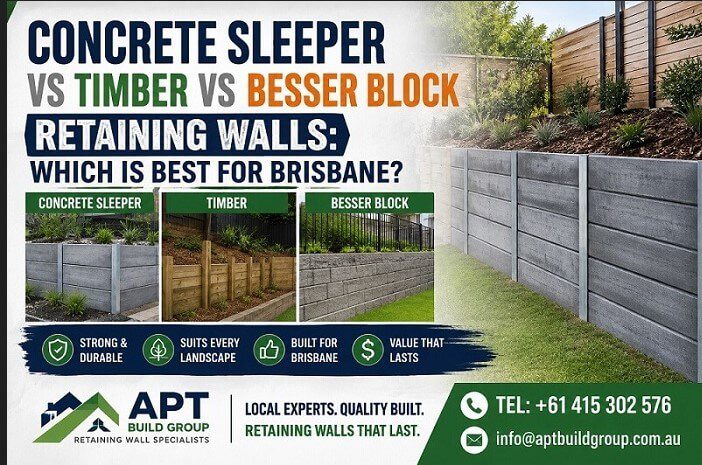 Concrete Sleeper vs Timber vs Besser Block Retaining Walls